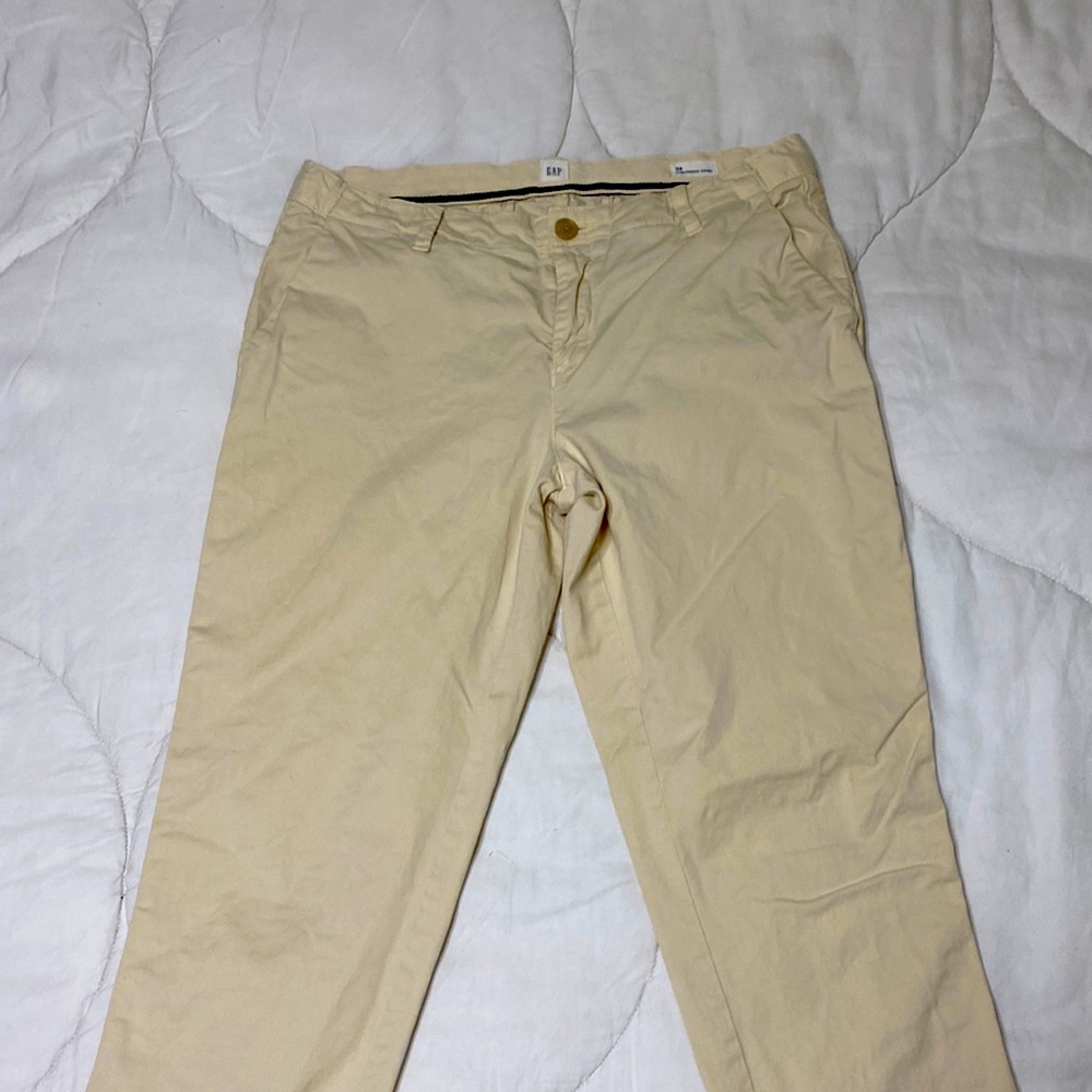 GAP Girlfriend Chino-Cream colored with lace border on legs.